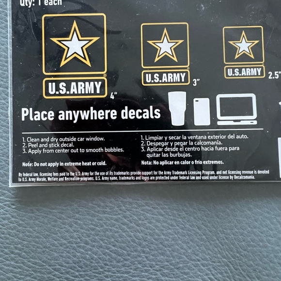 NWT DECALCOMANIA US ARMY CAR DECALS - Picture 3 of 5
